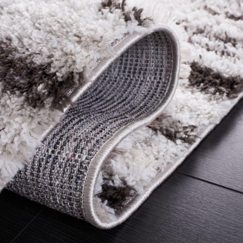 Berber Shag BER565 Power Loomed Area Rug - Gray/Dark Gray - 7'x7' - Safavieh.
