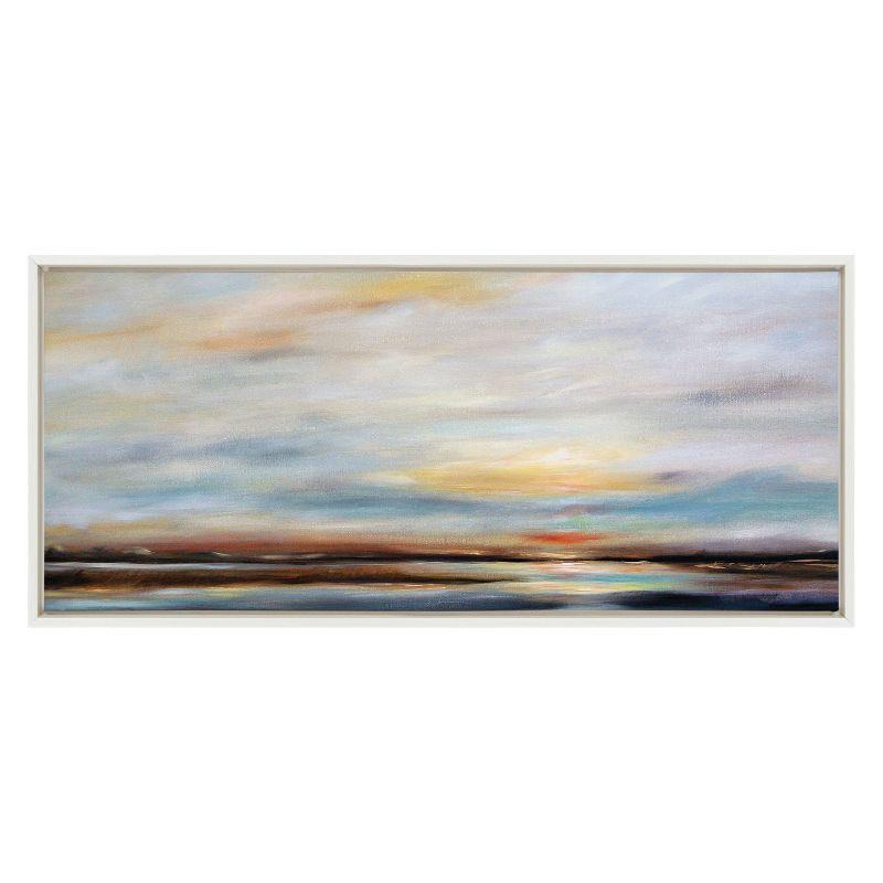 Kate & Laurel All Things Decor Sylvie Carolina Sunset Framed Wall Art by Mary Sparrow Gold Natural