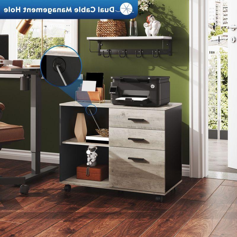 MOHAAB 24.7" H x 31.3" W Printer Stand with Wheels