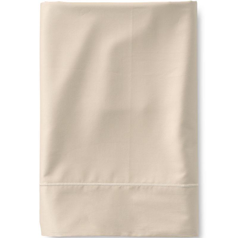 Queen Light Tan Cotton Sateen Flat Bed Sheet Set