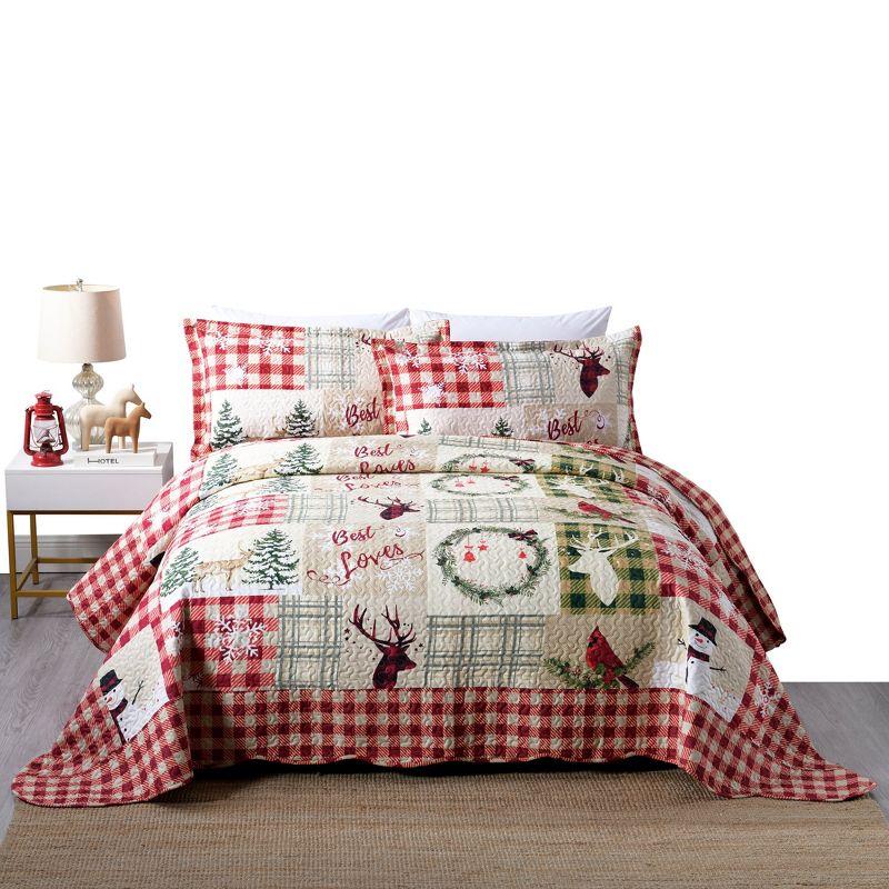 MarCielo Marcielo Lightweight All Season Reversible Comforter Quilt Set with Shams