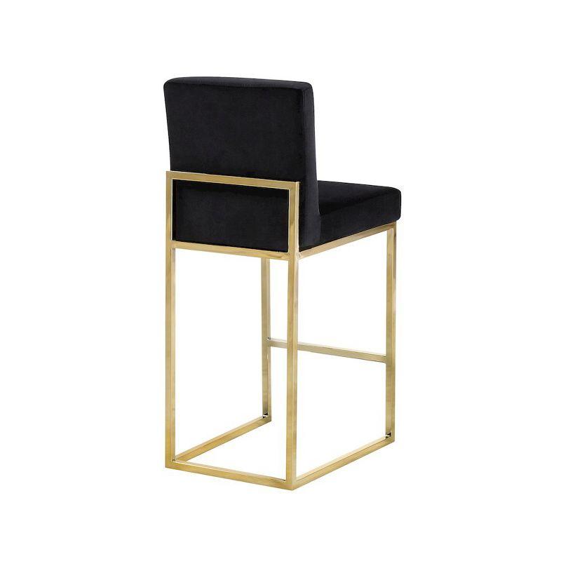 Meridian Furniture Giselle 26"H Velvet Counter Stool in Black