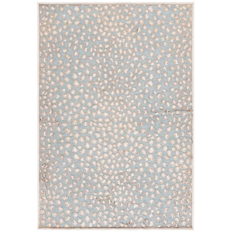 Paradise PAR84 Power Loomed Indoor Area Rug - Stone/Aqua - 5'3"x7'6" - Safavieh.