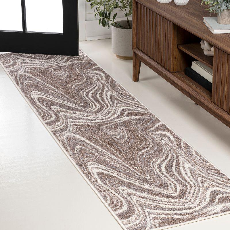 JONATHAN Y Eleni Contemporary Glam Abstract Marble Area Rug