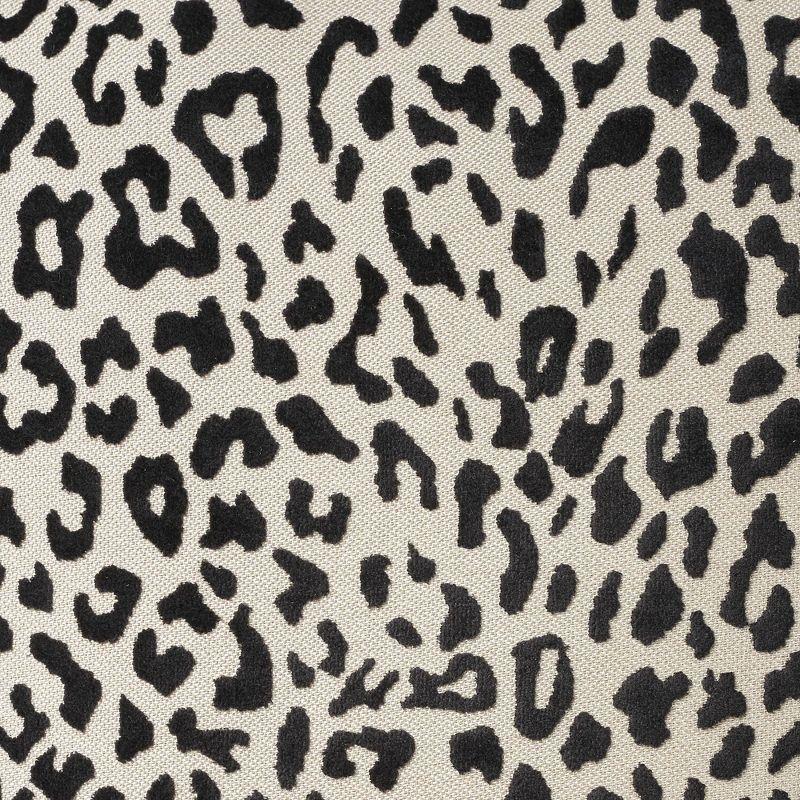 Sofia Jacquard Leopard Velvet 18" x 18" Black Throw Pillow