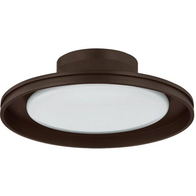 Rom Indoor / Outdoor Flush Mount Light - Bronze / 14.75"Dia