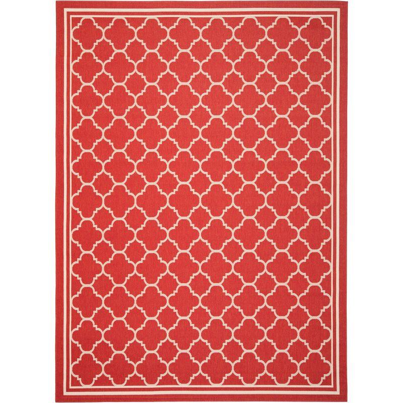 Red Synthetic Flat Woven Stain-Resistant 8' x 11' Area Rug