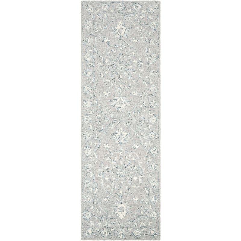 Micro-Loop MLP504 Hand Tufted Indoor Runner Rug - Light Grey/Ivory - 2'3"x9' - Safavieh