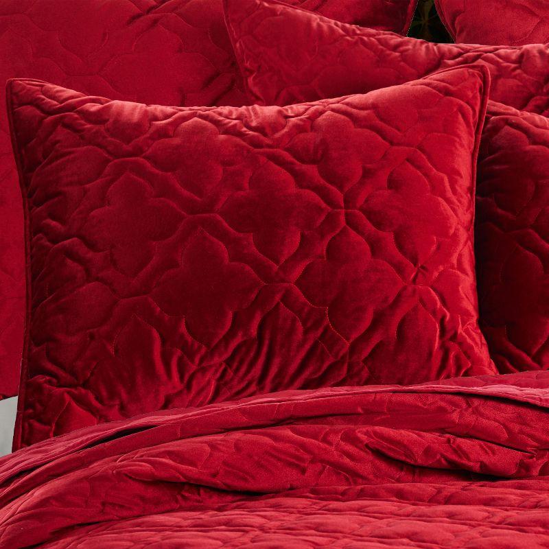 BH Caserta Velvet Red Sham - Levtex Home