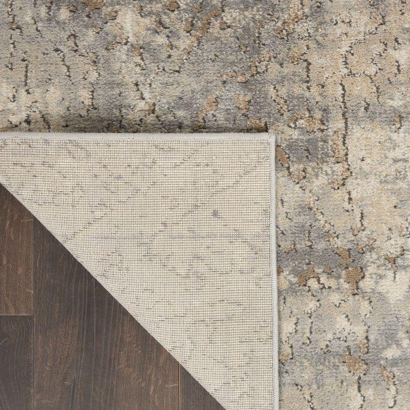 Nourison Concerto Abstract Contemporary Area Rug Beige Grey 3'9" x 5'9"