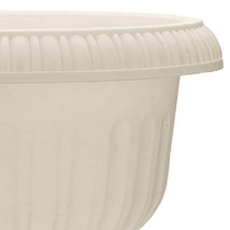 Elegant Grecian White 18" Resin Urn Planter for Outdoor Elegance