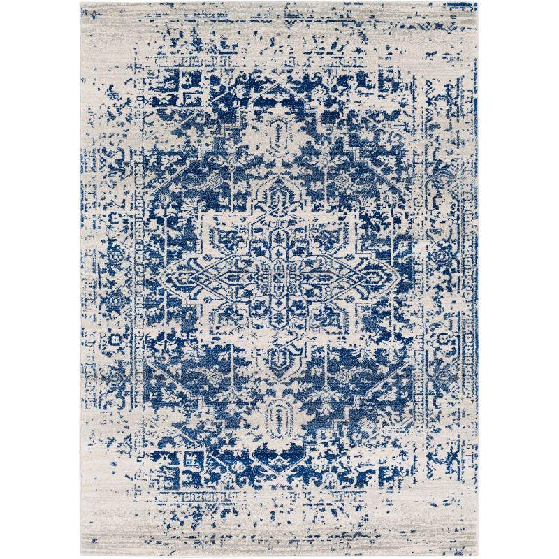 Prisha Rug - White and Blue / 9' x 12'6"