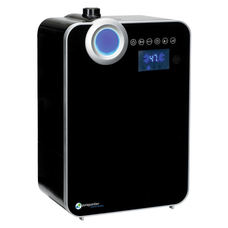 Pureguardian 120-Hour Elite Ultrasonic Warm & Cool Mist with Digital Smart Mist Sensor Humidifier H8000B: Quiet Bedroom Humidifier
