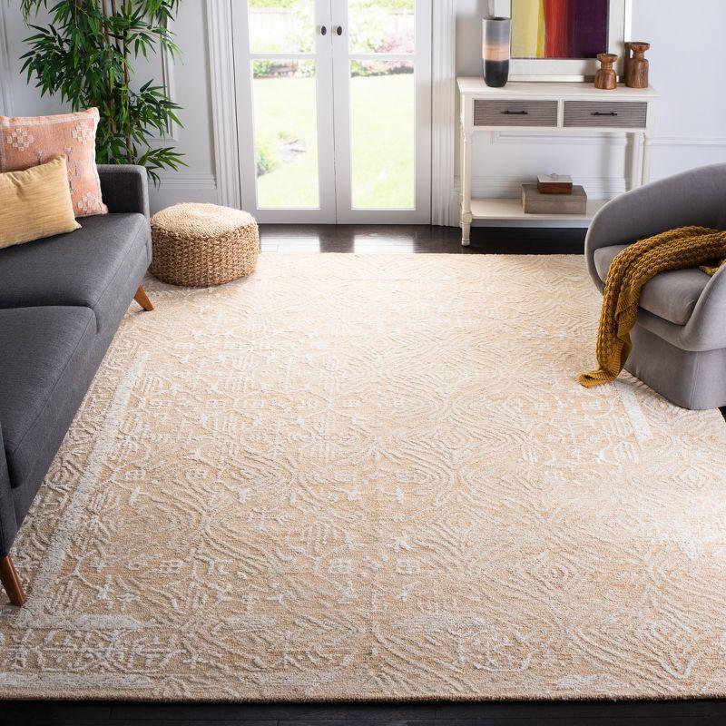 Metro MET905 Hand Tufted Area Rug - Gold/Ivory - 6'x6' - Safavieh.