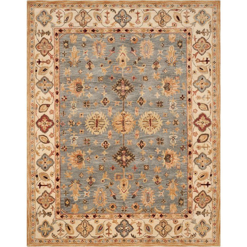 Antiquity AT847 Hand Tufted Indoor Area Rug - Blue/Ivory - 6'x9' - Safavieh