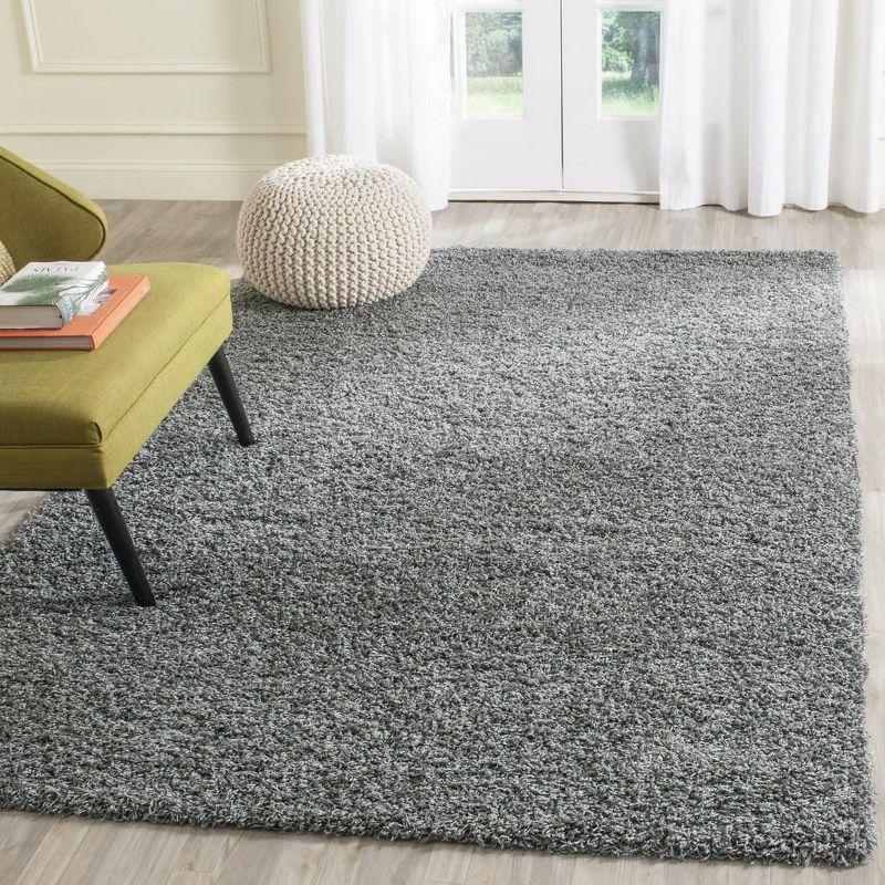 SoCal Cool 4' x 6' Dark Grey Synthetic Shag Area Rug