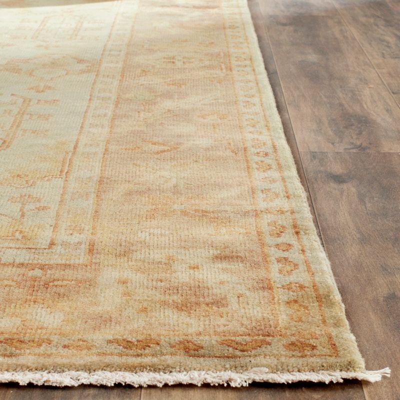 Oushak OSH112 Hand Knotted Area Rug - Soft Green/Rust - 8'9"x11'9" - Safavieh.