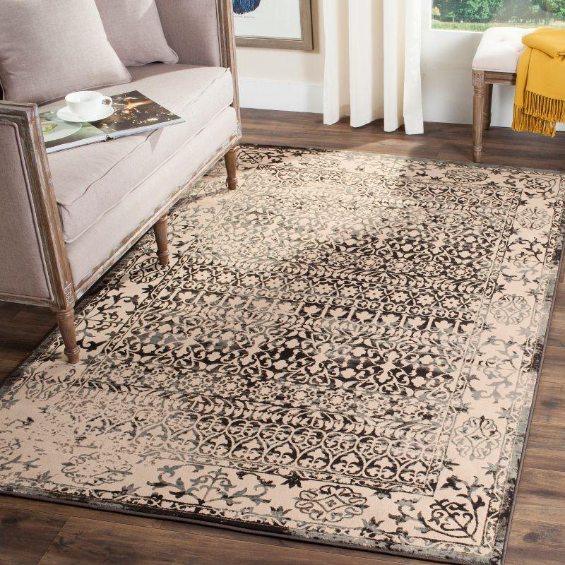 Elegance Grey 5' x 7' Hand-Knotted Synthetic Area Rug