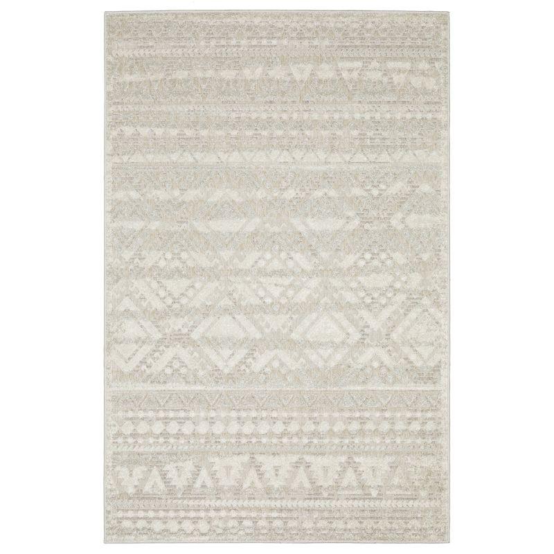 Captiv8e Designs 7'10"x10'10" Tiana Tone on Tone Beige/Ivory Area Rug