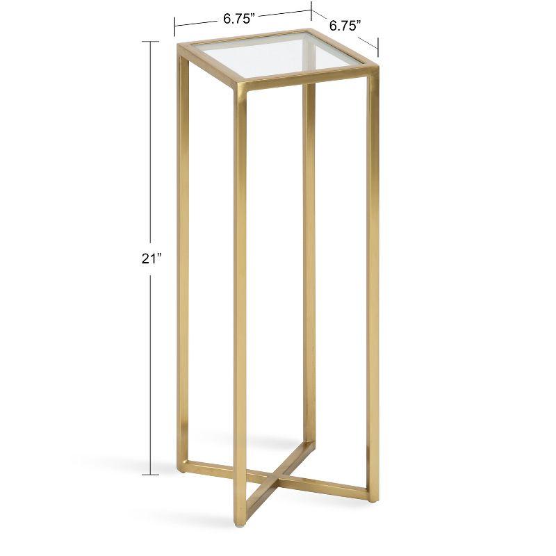 Kate and Laurel Jaspur Square Metal Drink Table, 7x7x21, Gold