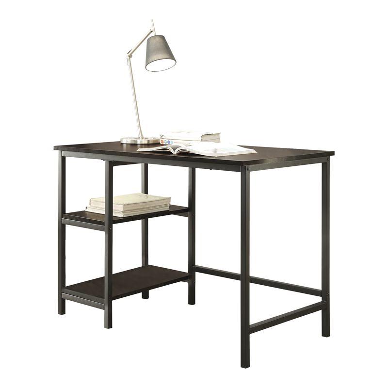 Industrial Black Metal 42" Writing Desk and Chair Set