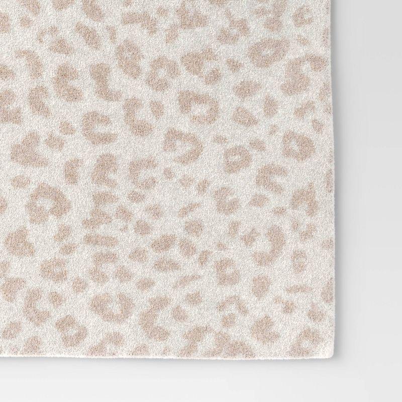 Cozy Feathery Knit Cheetah Throw Blanket Beige - Threshold™: Sensory Friendly, Jacquard Weave, 50x60"