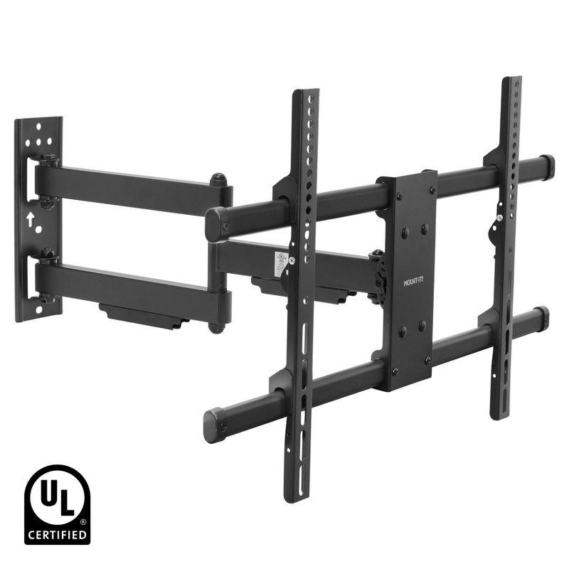 Heavy Duty Black Steel Full Motion TV Wall Mount for 37-80 Inch Screens