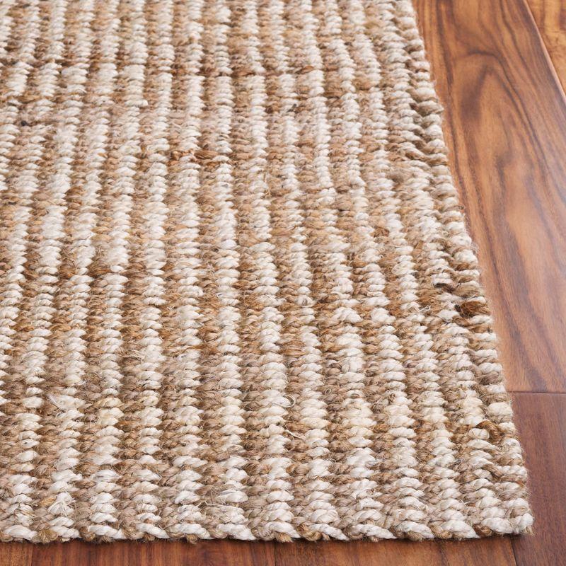 Hand-Knotted Coastal Ivory & Natural Jute Area Rug - 3' x 5'