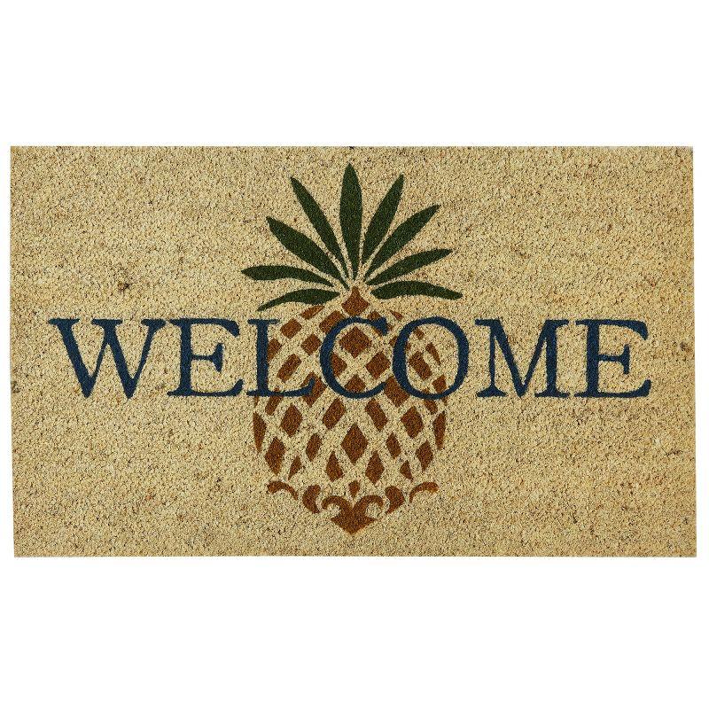 Pineapple Welcome Coir Outdoor Doormat 21''x13''