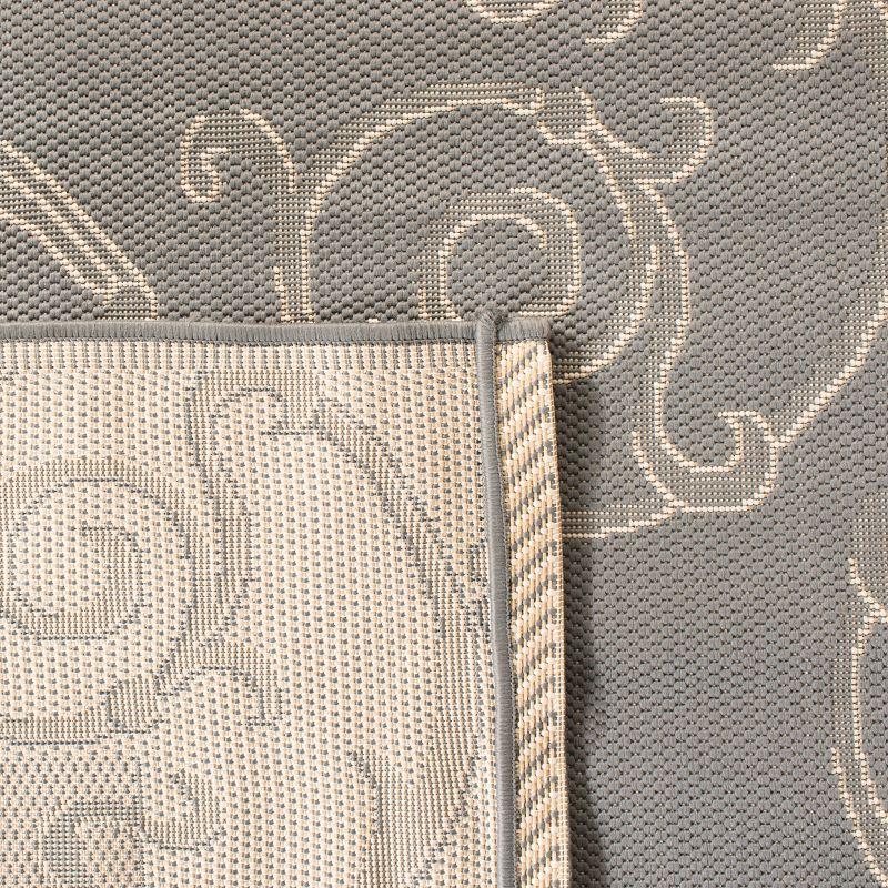 Courtyard CY2665 Power Loomed Indoor and Outdoor Runner Rug - Grey/Natural - 2'3"x12' - Safavieh