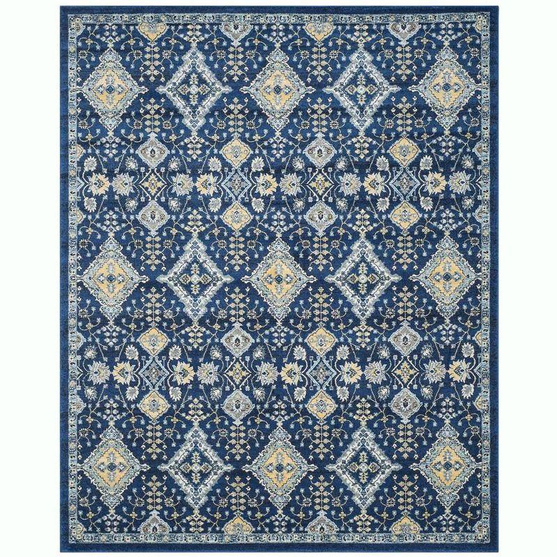 Evoke EVK224 Power Loomed Area Rug - Royal/Ivory - 8'x10' - Safavieh.