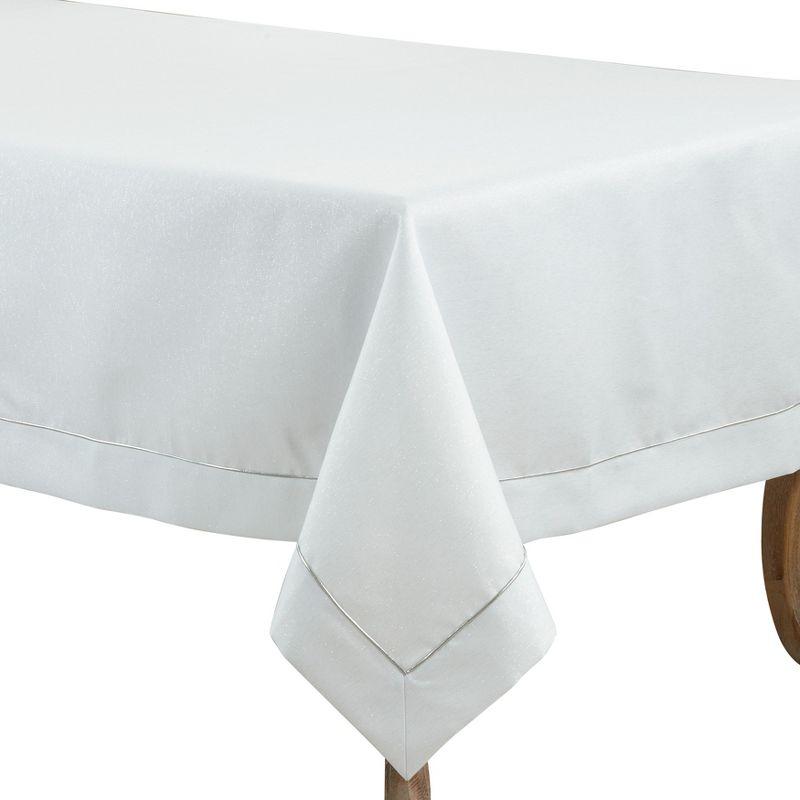 Saro Lifestyle Shimmering Tablecloth with Piping Detail