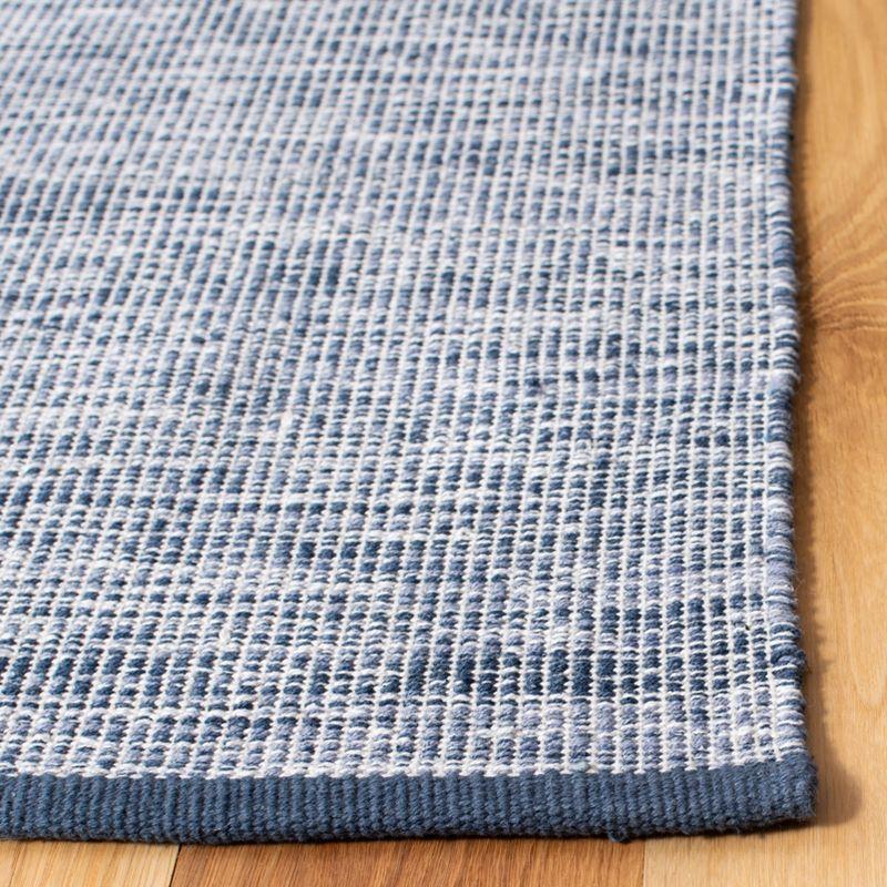 Montauk Navy Blue Handwoven Cotton Runner Rug