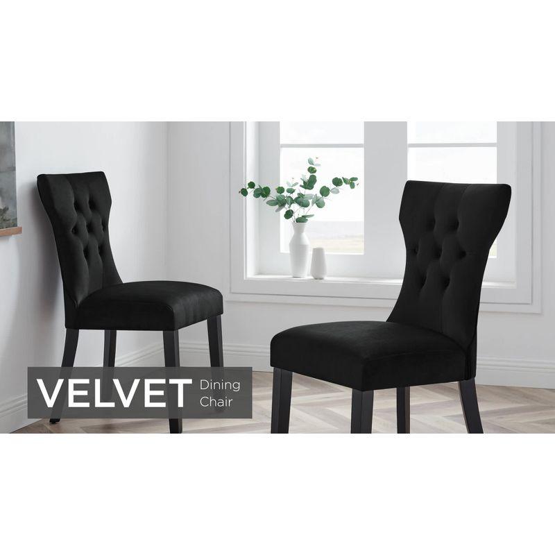 Set of 2 Silhouette Performance Velvet Dining Chairs White - Modway