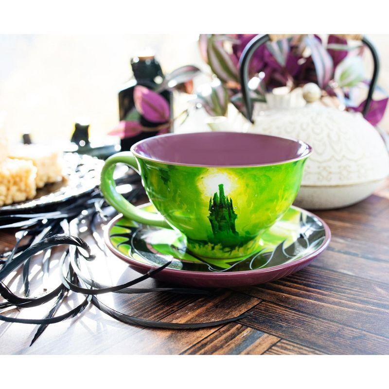 Silver Buffalo Disney Villains Maleficent Ceramic Teacup and Saucer Set