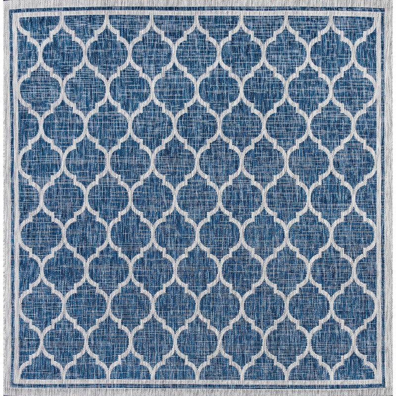 Trebol Moroccan Trellis Textured Weave Indoor/Outdoor Area Rug - JONATHAN Y