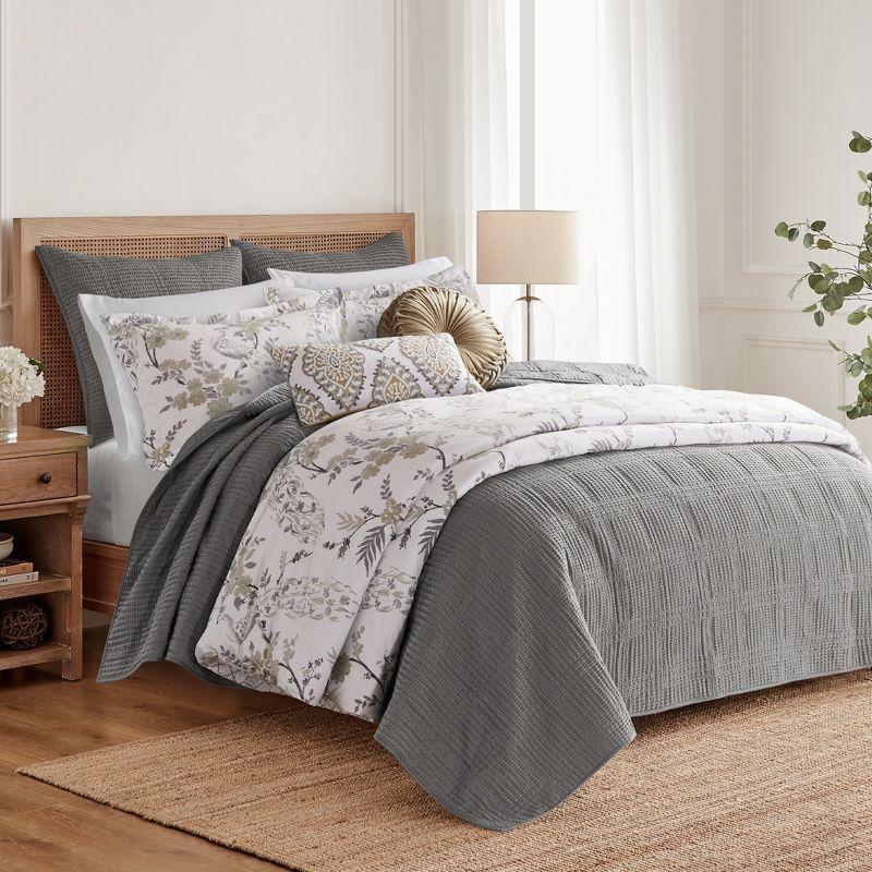 Cloud Waffle Grey Full/Queen Quilt Set - Levtex Home