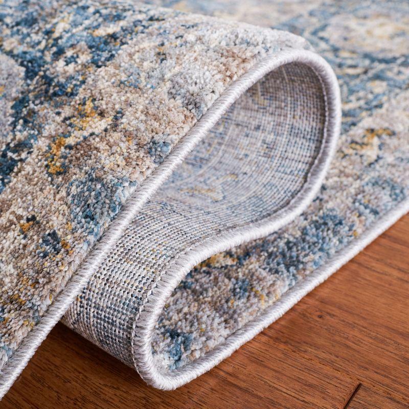 Valencia VAL566 Power Loomed Area Rug - Light Grey/Blue - 6'4"x6'4" - Safavieh.