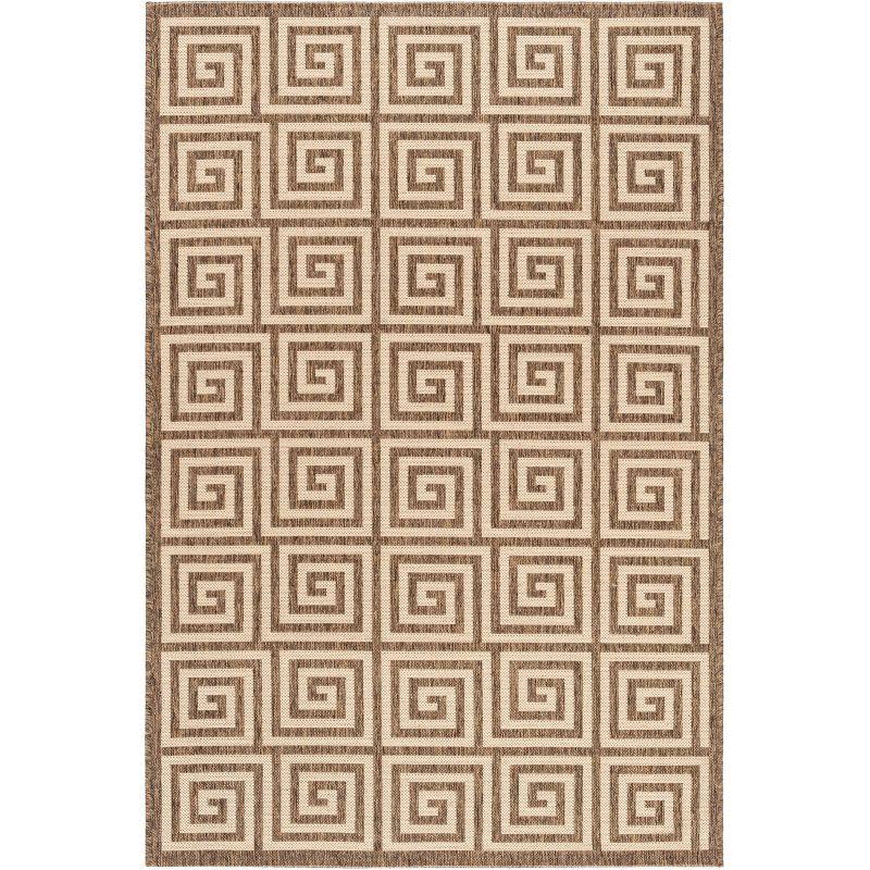 Linden LND129 Power Loomed Area Rug - Cream/Beige - 4'x6' - Safavieh