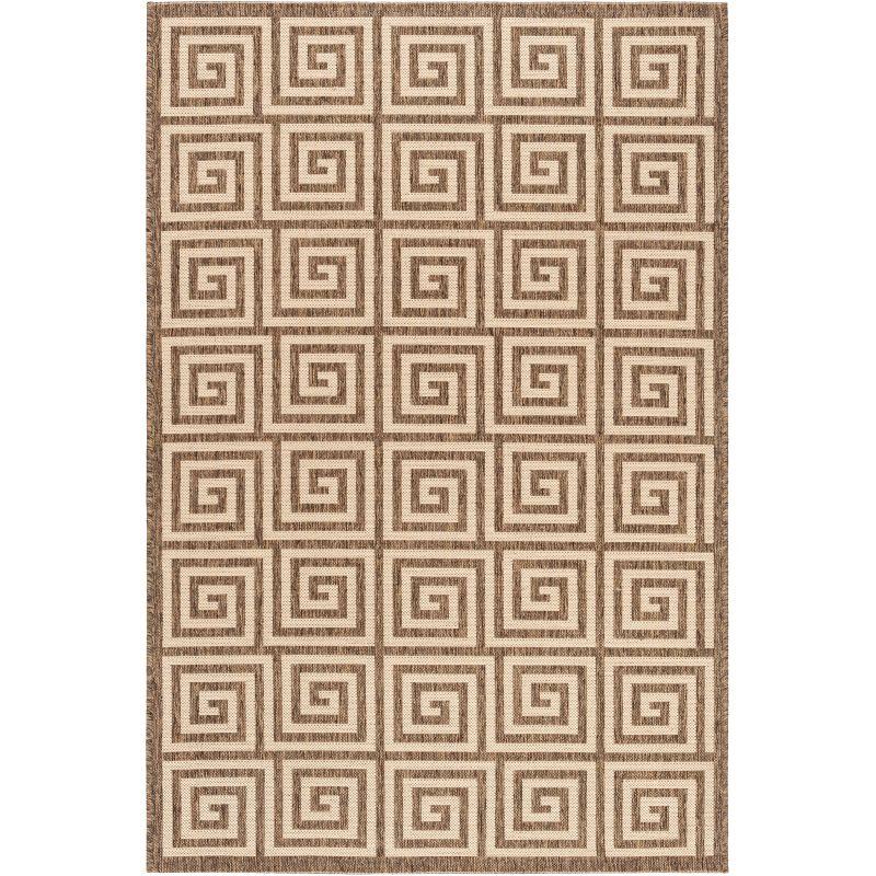 Geometric Flatweave Synthetic 4' x 6' Reversible Area Rug