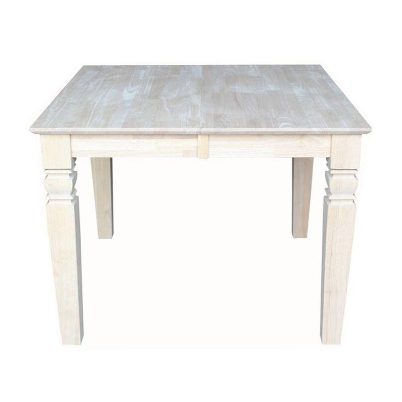 International Concepts Java Butterfly Drop Leaf Extendable Dining Table - Unfinished: Seats 6, Wood Frame, Modern Style