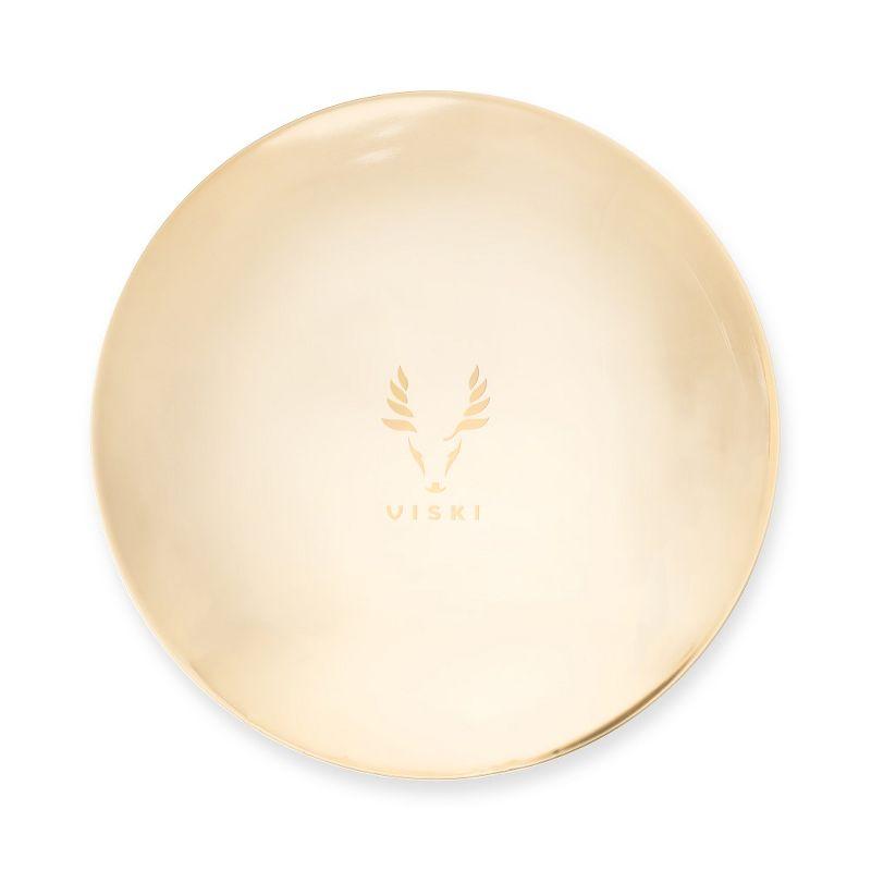 Round Serving Tray in Gold