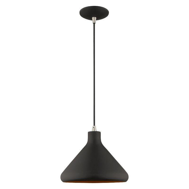 Black and Gold Aluminum Mini Pendant Light