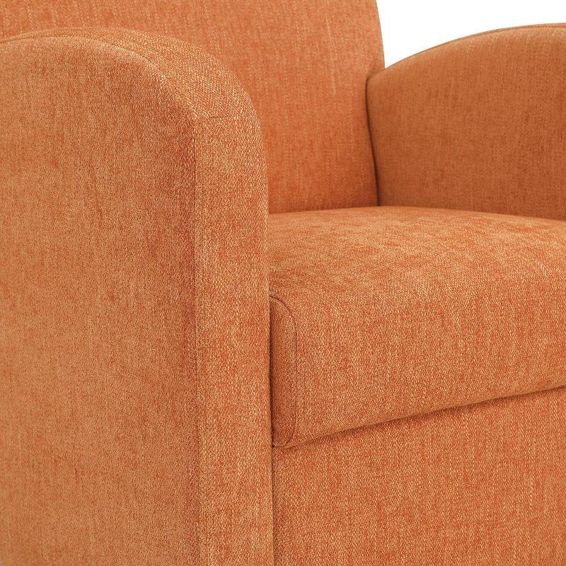 Aiden Chair and Ottoman Herringbone Orange - OSP Home Furnishings: Upholstered Club Set, No Tools Assembly