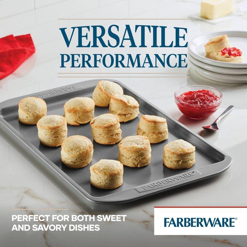 Farberware Gray Nonstick Aluminum 3-Piece Cookie Pan Set