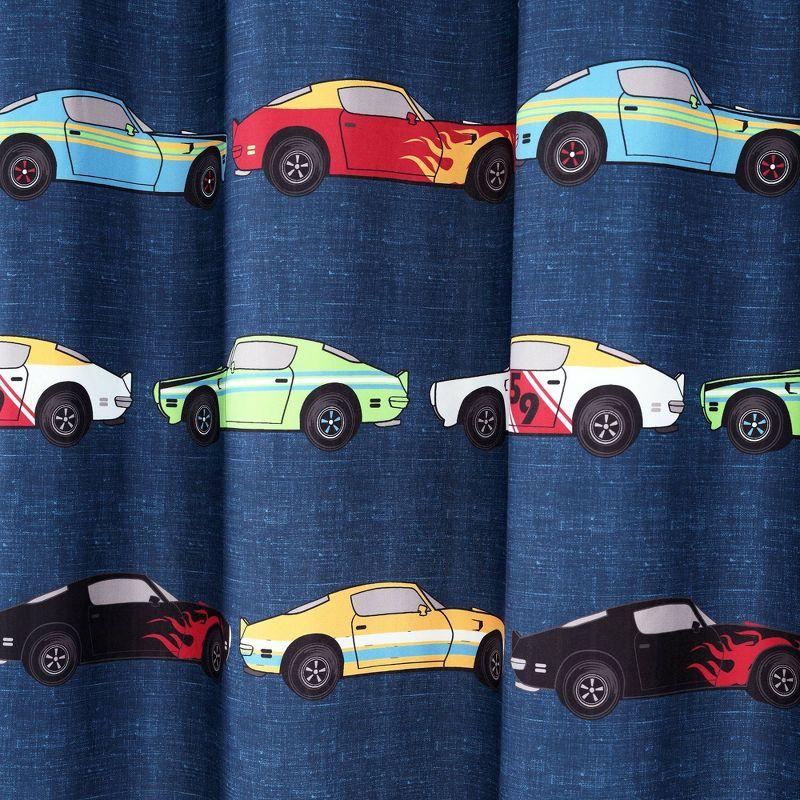 Lush Decor Race Cars Shower Curtain