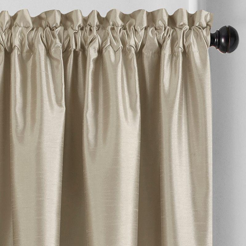 Elrene Colette Faux Silk Blackout Single Window Curtain Panel - Elrene Home Fashions