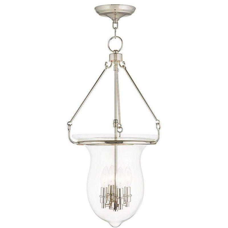 Livex Lighting Canterbury 4 - Light Pendant in  Polished Nickel