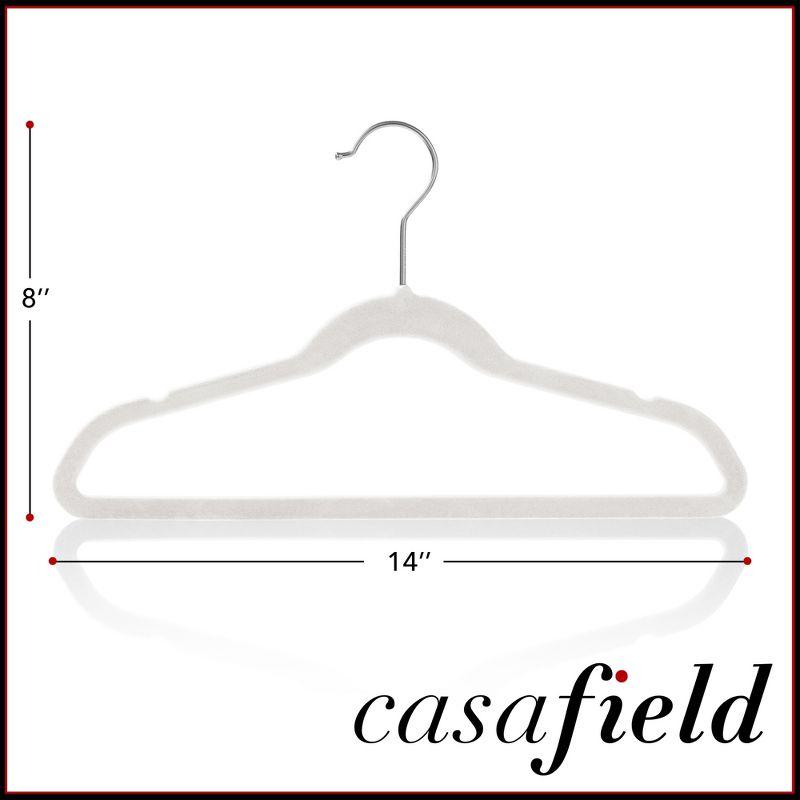 Casafield 14" Velvet Non-Slip Children’s Clothing Hangers (Set of 100)