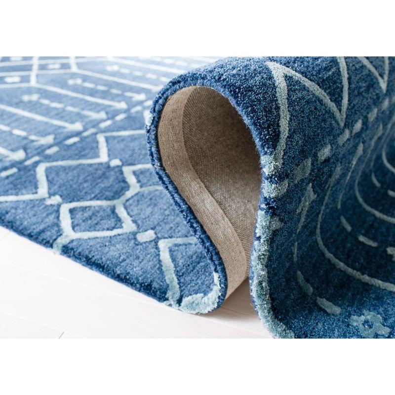 Himalaya HIM903 Handmade Area Rug - 8'x8' - Navy/Silver - Safavieh